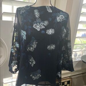 Floral Embroidered Women's Top